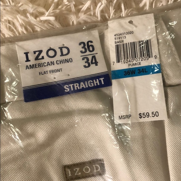 Mens IZod Khaki Pants - Picture 2 of 4